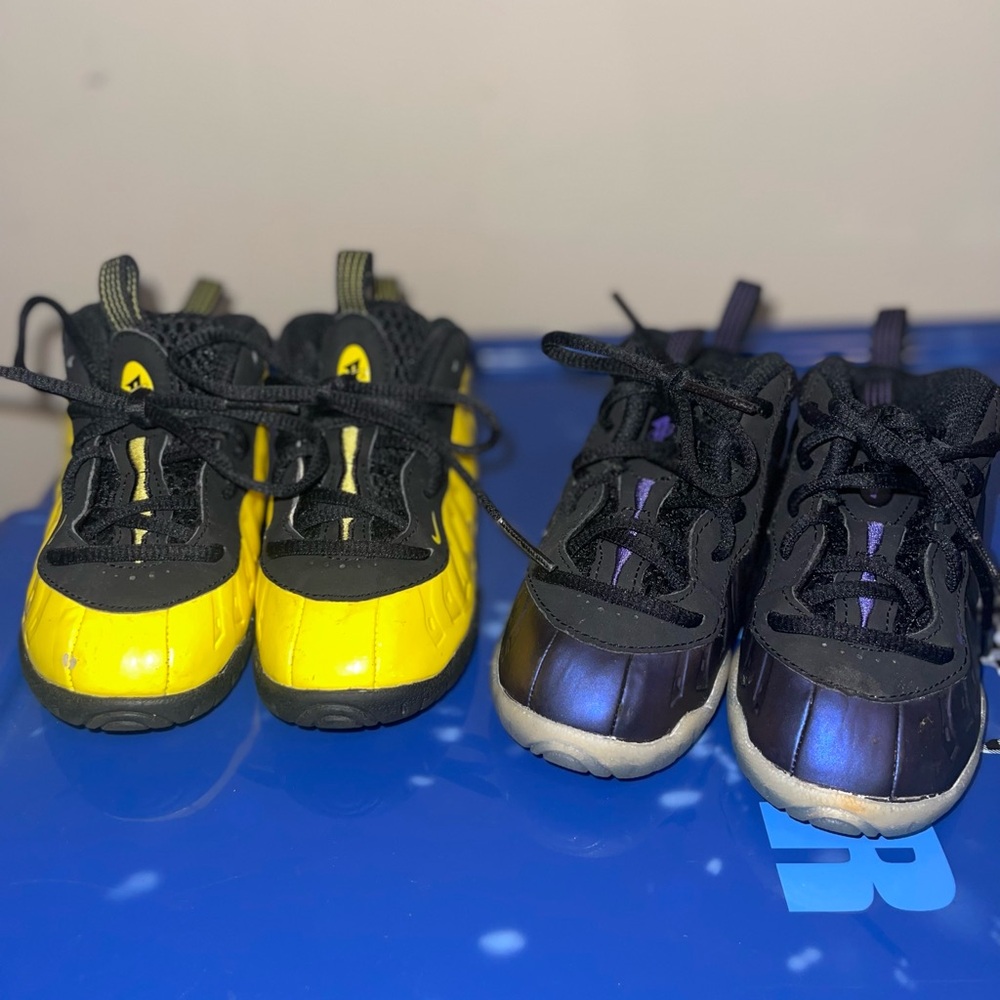 Kids' Nike Foamposite Shoes - Yellow and Black
